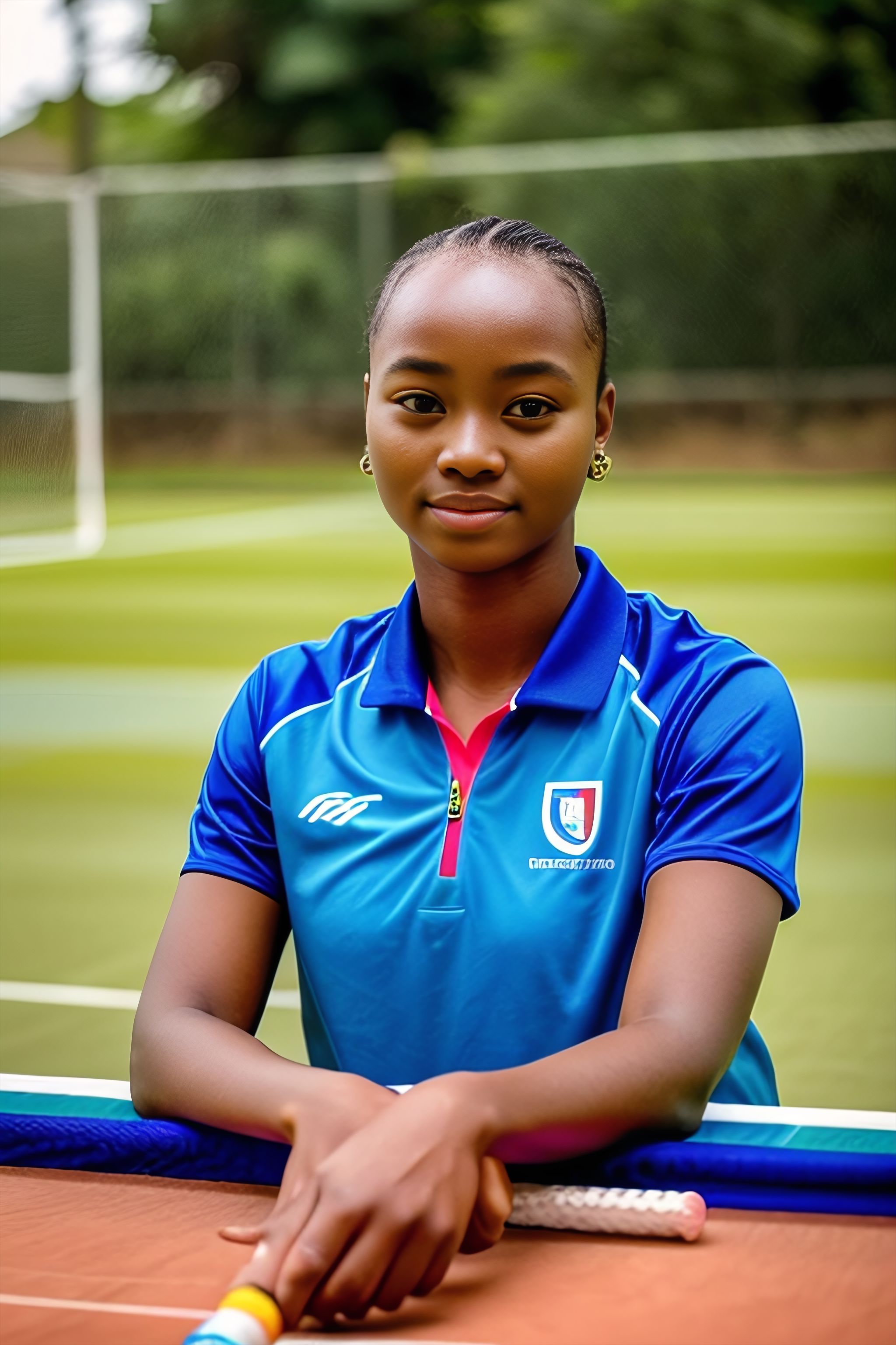 Portrait generated with Stable Diffusion.